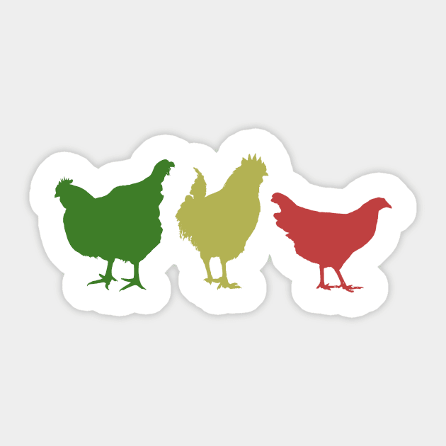 'Vintage Chicken Art' Amazing Bird Lover Gift Sticker by ourwackyhome